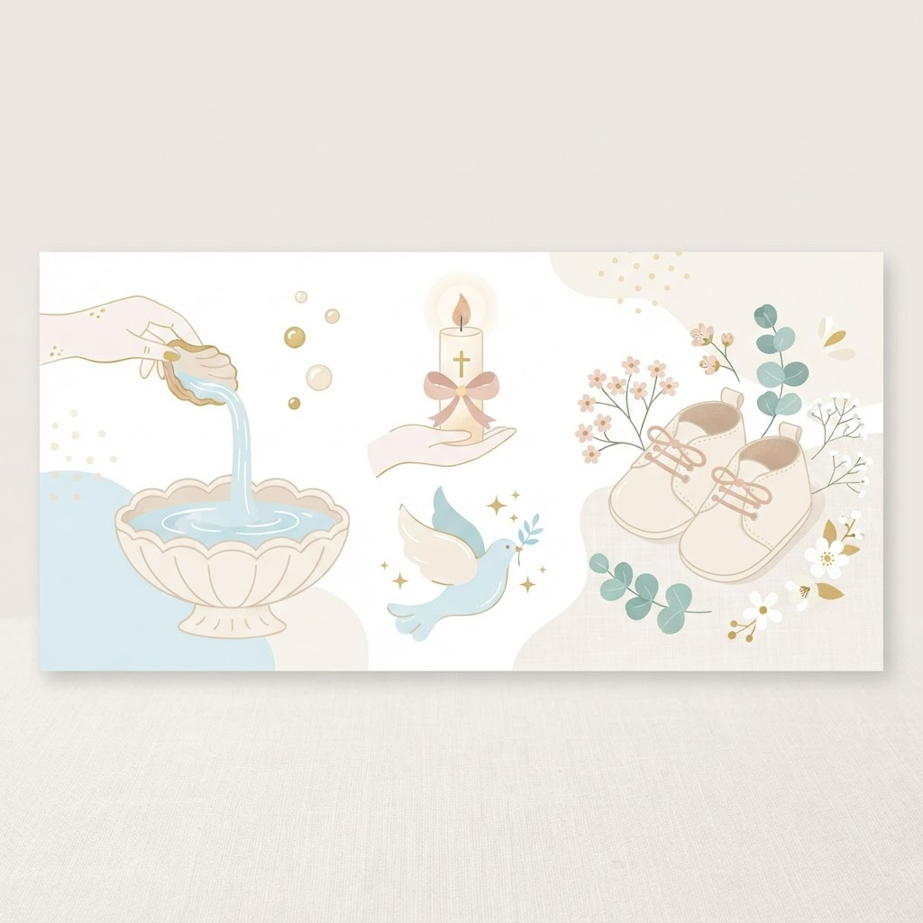 Illustration für Taufe